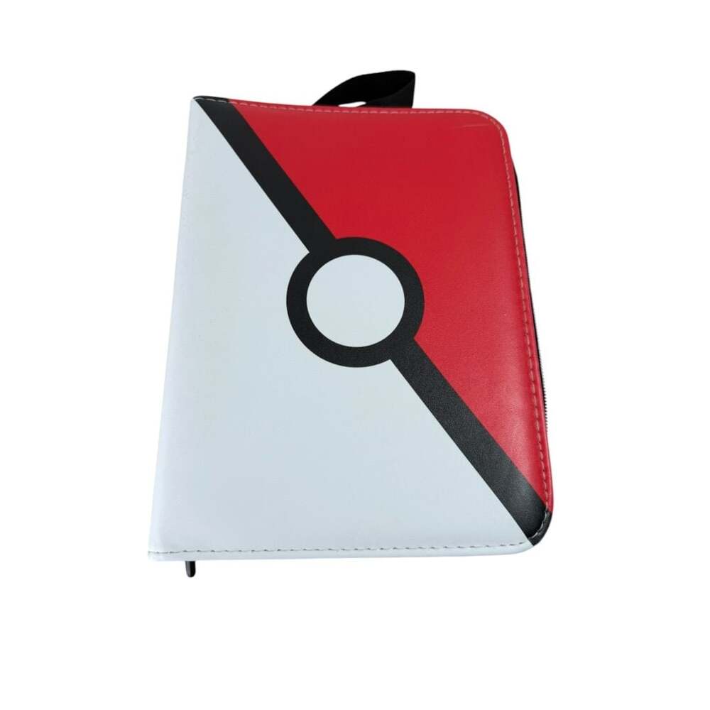 Pokémon TCG 3-Ring Zipper Binder Poké Ball Design Red White 4-Pocket